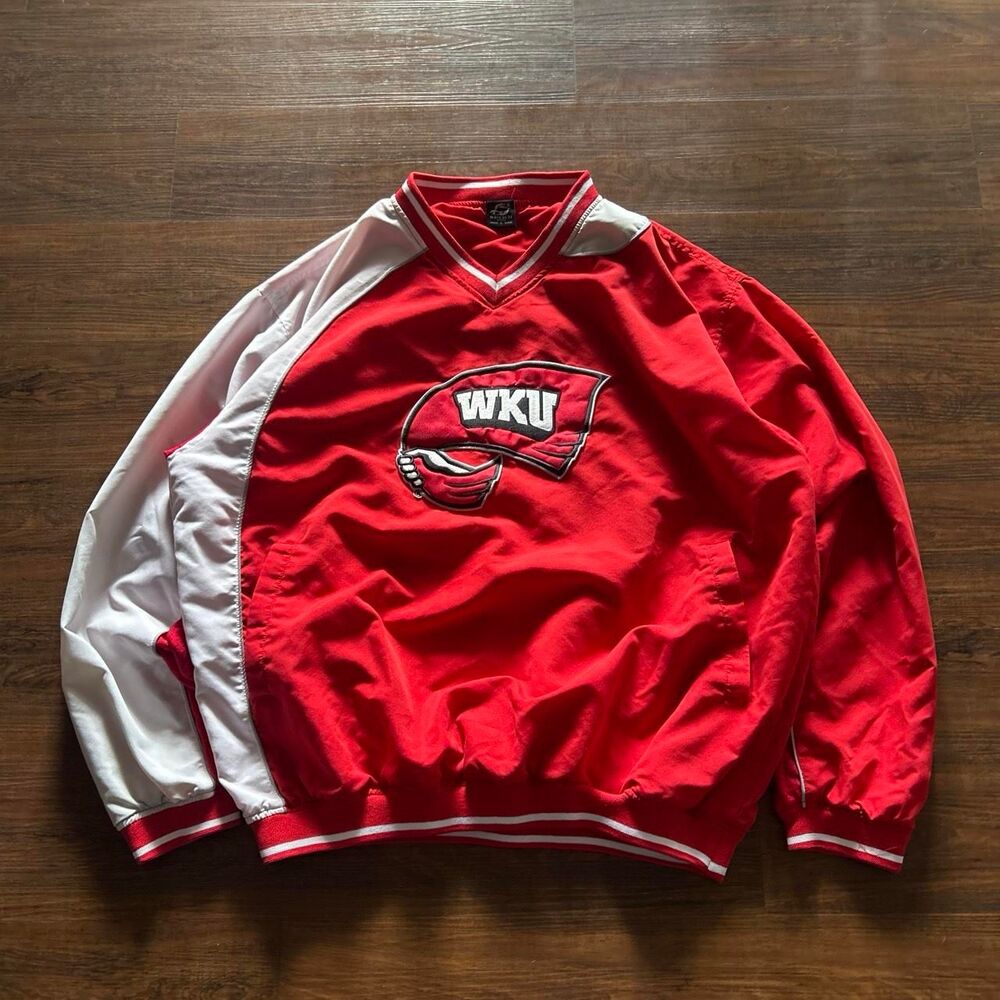 Men's Red and White Jacket